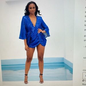 COPY - Ellae Lisque ~ Sequined Blue Special Occasion/ Birthday Dress